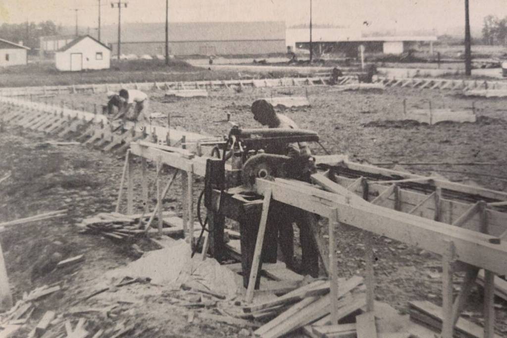 This historic photo is of the construction of the Co-op Shopping Centre in Vanderhoof. 

The centre officially opened its doors on July 13, 1978. It remains a prominent fixture in the community today, having undergone various updates and renovations, notably to the Co-op Food Store.

(Four Rivers Co-operative/ Facebook)